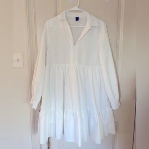 White Collared Shirt Dress